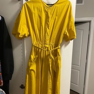 Maxi Zara medium mustard yellow maxi dress